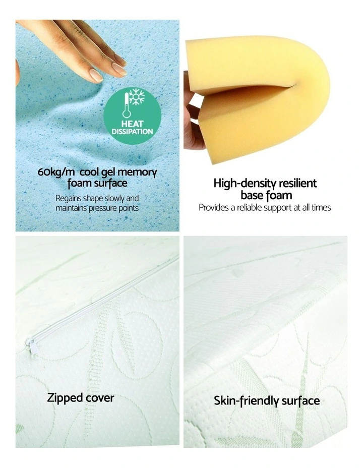Wedge Pillow Bamboo Cover in Green image 4