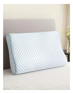 Memory Foam Contour Pillow Cool Gel in White