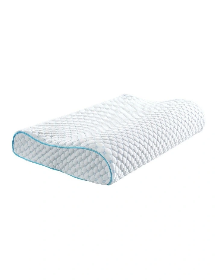 Memory Foam Contour Pillow Cool Gel in White image 5