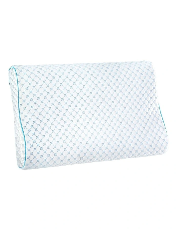 Memory Foam Contour Pillow Cool Gel in White image 6