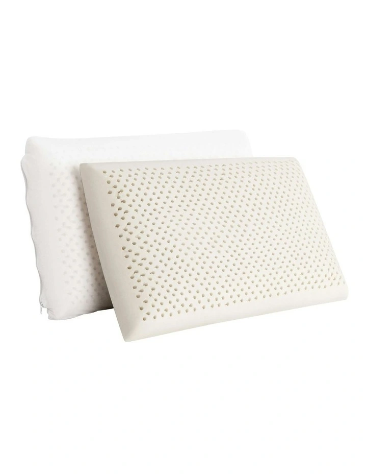 Natural Latex Pillow Classic Twin Pack in White image 5