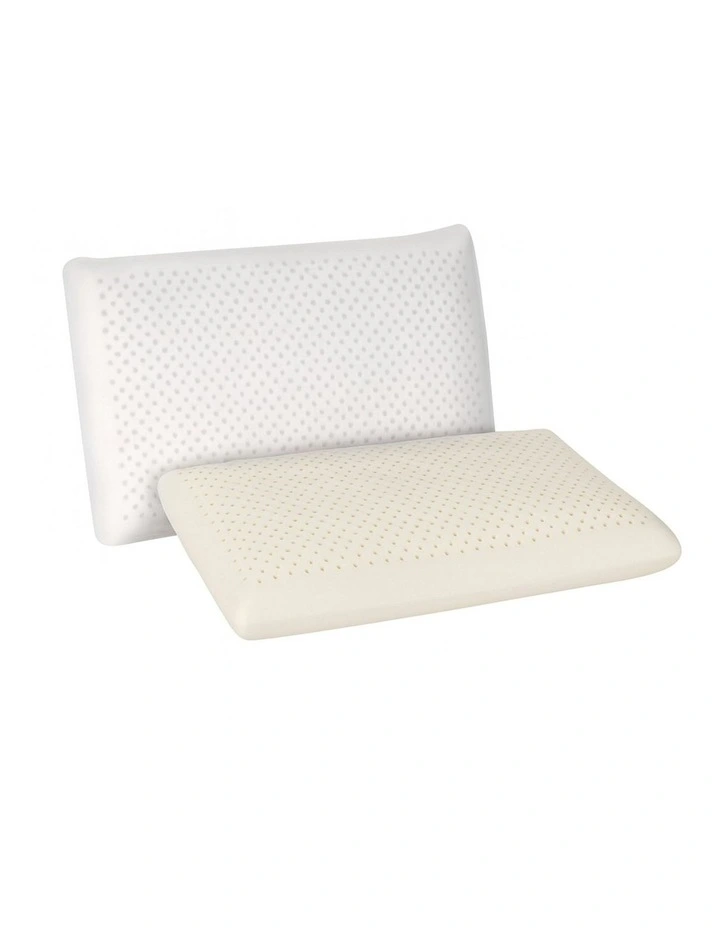 Natural Latex Pillow Classic Twin Pack in White image 6