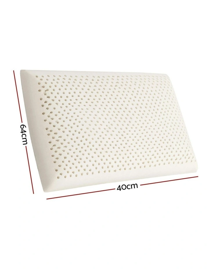 Natural Latex Pillow Classic Twin Pack in White image 7