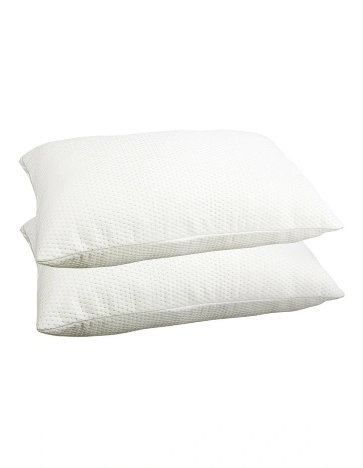 Memory Foam Pillow Thick Twin Pack 13cm in White image 5