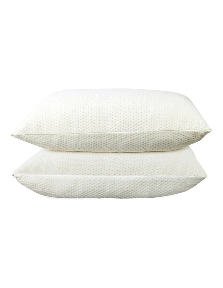 Memory Foam Pillow Thick Twin Pack 13cm in White image 6