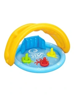 Inflatable Swimming Pool with Canopy 31L 115x89x76cm in Multi