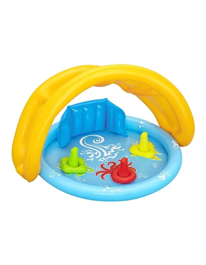 Inflatable Swimming Pool with Canopy 31L 115x89x76cm in Multi image 1
