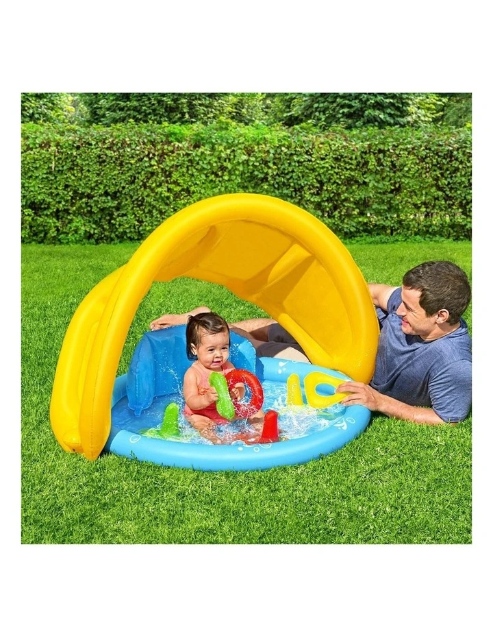 Inflatable Swimming Pool with Canopy 31L 115x89x76cm in Multi image 2