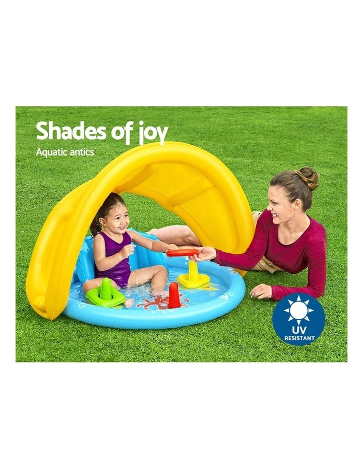 Inflatable Swimming Pool with Canopy 31L 115x89x76cm in Multi image 5