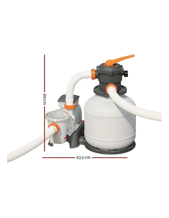 Bestway Pool Pump Sand Filter 2200GPH 8327L/H Pools Flowclear Filters in White image 3