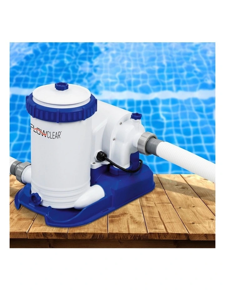 Bestway Pool Pump Cartridge Filter 2500GPH 9463L/H Flowclear? Filters Cleaner in White image 4