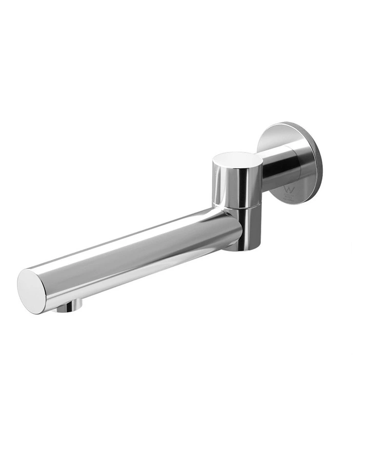 Bathroom Mixer Spout Wall Bath Tap Round Swivel Bathtub in Chrome image 1