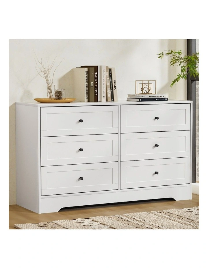 Artiss 6 Chest of Drawers - PETE White