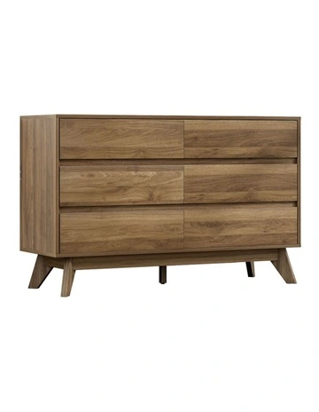 Xavi 6 Drawer Lowboy in Brown