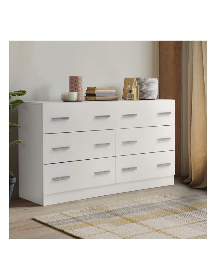 Artiss 6 Chest of Drawers - PEPE White