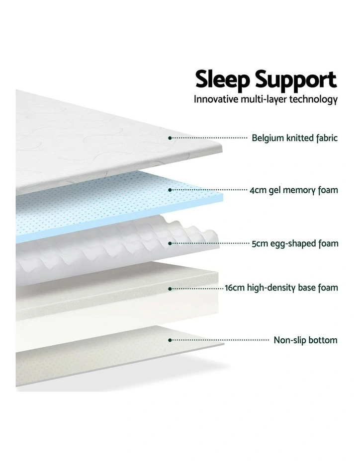 Memory Foam Mattress Single 25cm in White image 3