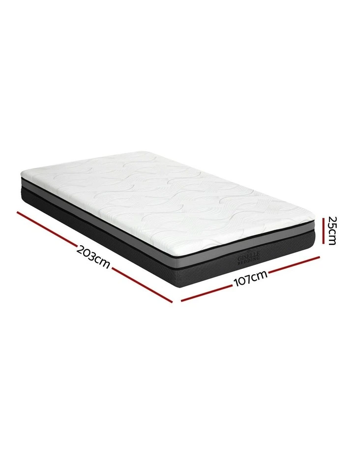Memory Foam Mattress Single 25cm in White image 7