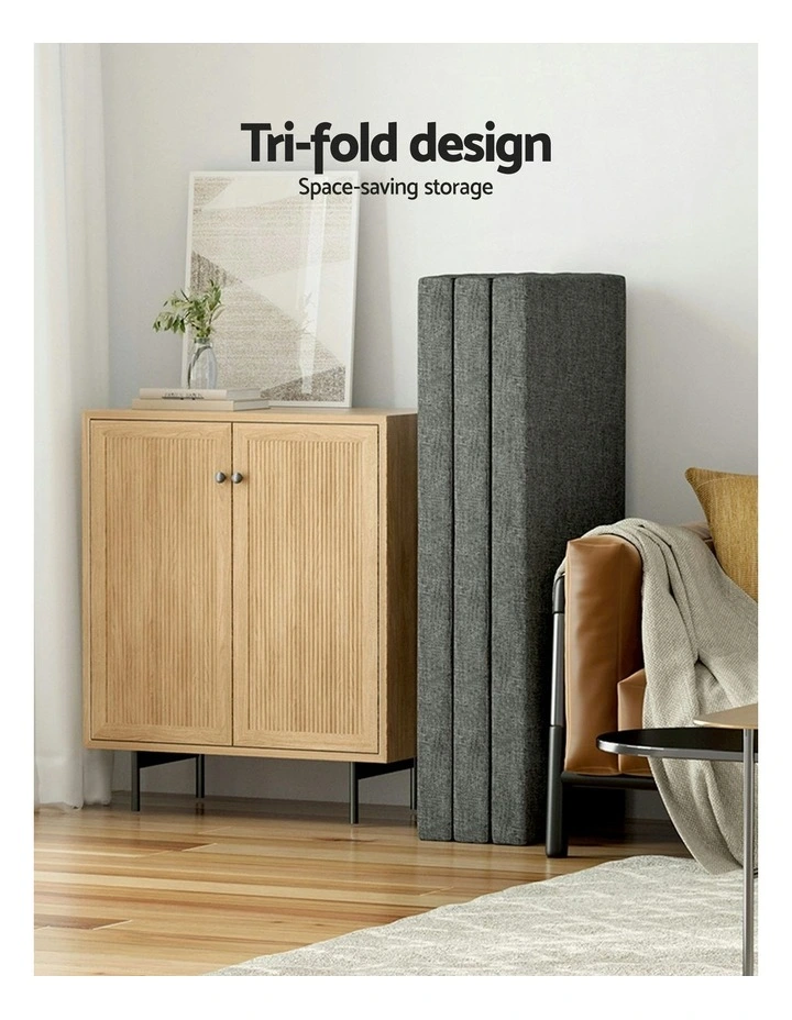 Foldable Foam Mattress Queen in Grey image 3