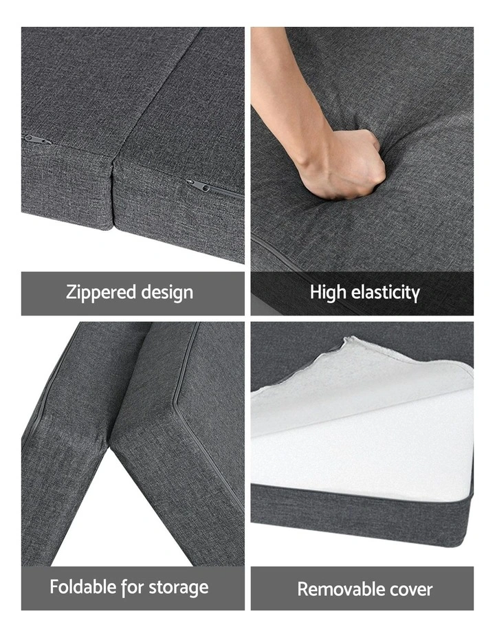 Foldable Foam Mattress Queen in Grey image 4