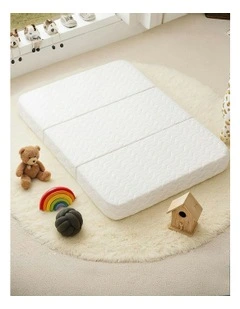 Foldable Foam Cot Mattress in White