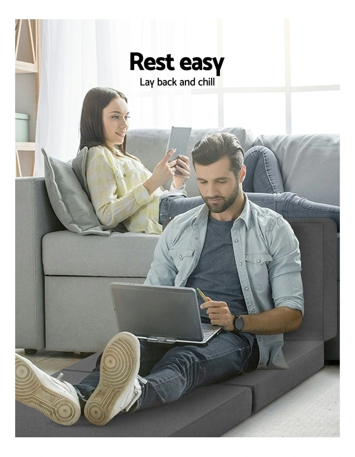 Foldable Foam Mattress Single in Grey image 2