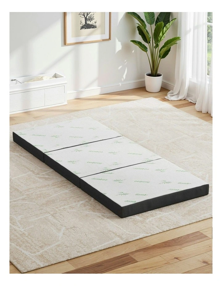 Bamboo Foam Single Foldable Mattress in Multi image 1