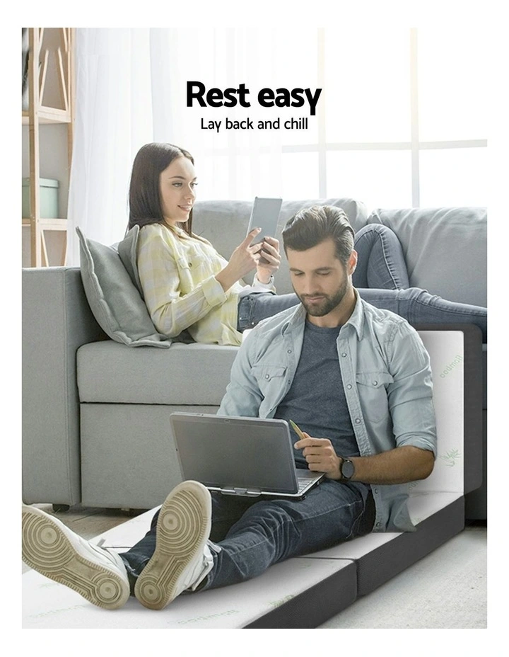 Bamboo Foam Single Foldable Mattress in Multi image 2