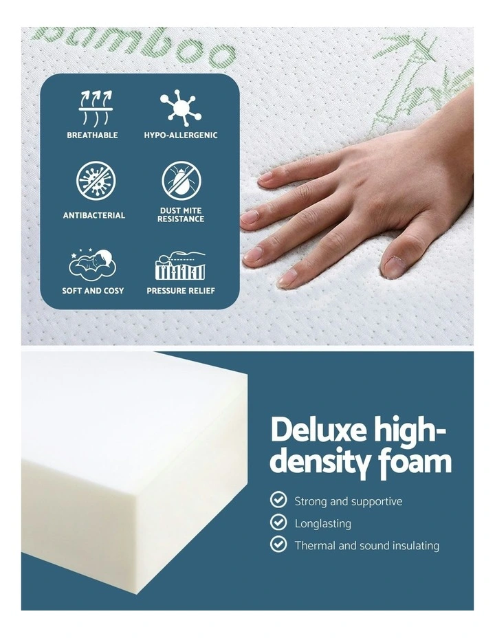 Bamboo Foldable Foam Mattress in Multi image 3
