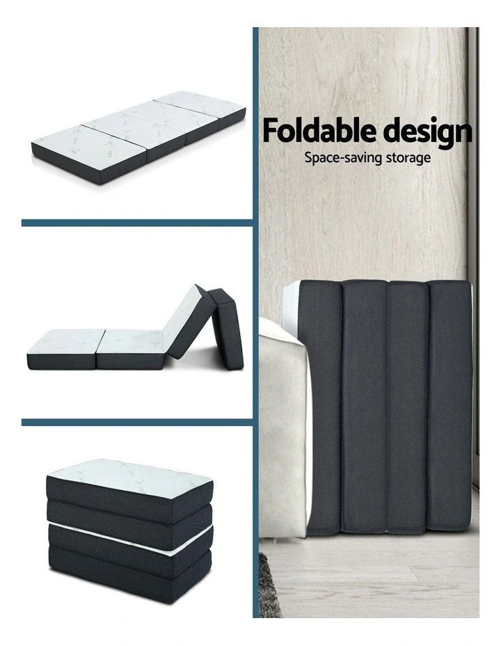 Bamboo Foldable Foam Mattress in Multi image 4
