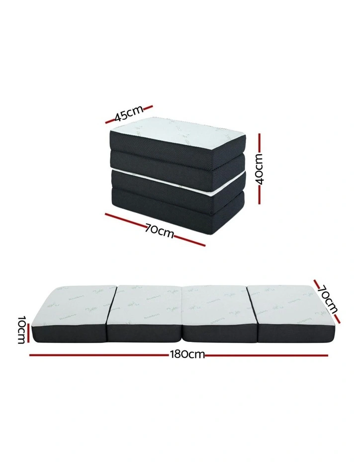 Bamboo Foldable Foam Mattress in Multi image 7
