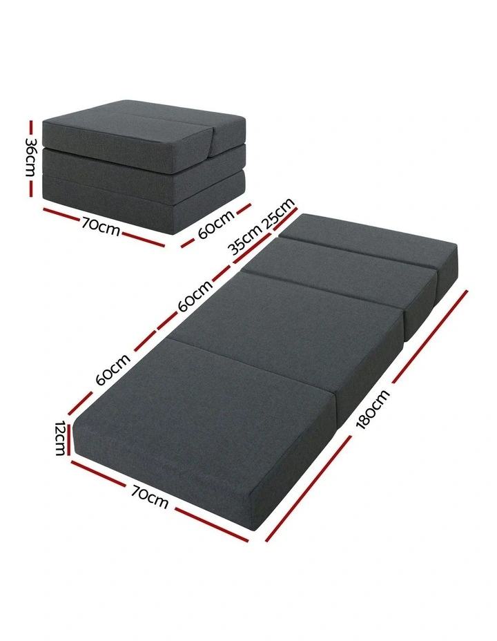 Foldable Foam Mattress in Grey image 7