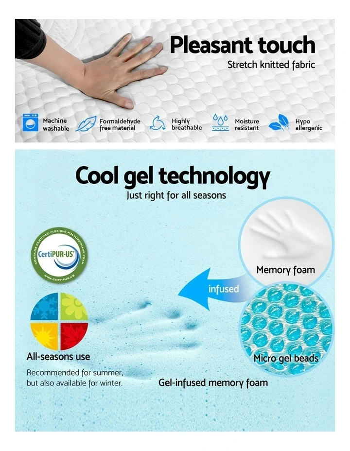 Memory Foam Single Mattress 21cm in Multi image 4
