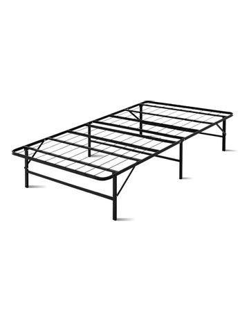 Metal Base Folding Bed Frame King Single in Black