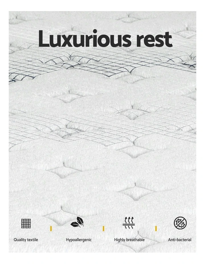 Extra Firm King Mattress 32cm in White image 3