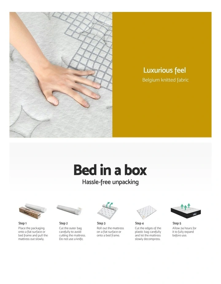 Extra Firm Queen Mattress 32cm in White image 4