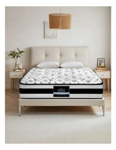 Spring Foam Single Mattress 24cm in White/Black