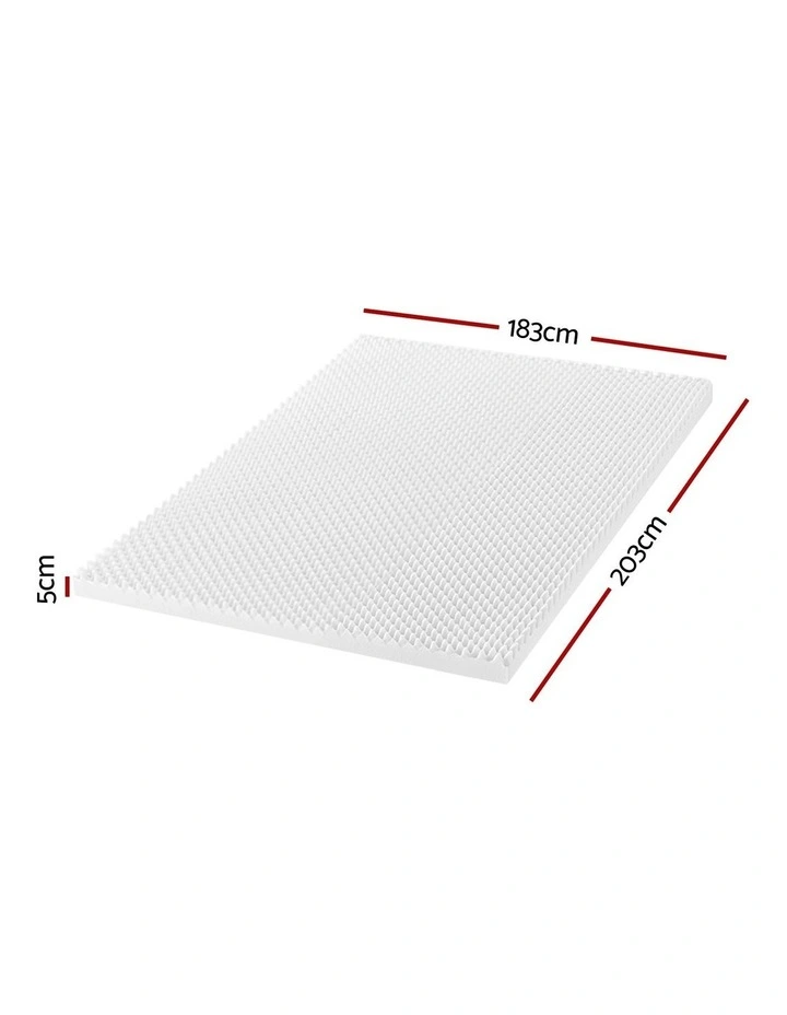Memory Foam Mattress Topper 5cm King in White image 7