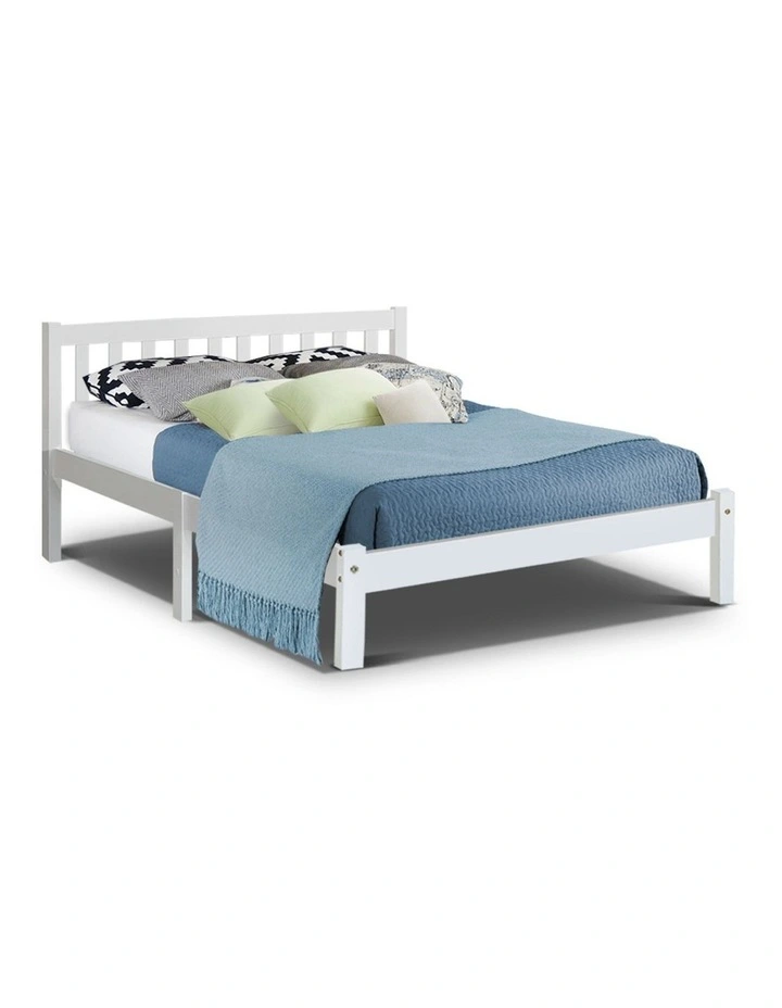 Artiss Queen Bed Frame with 16Colour Led Light Wooden Platform Bed Base DAYGLOW
