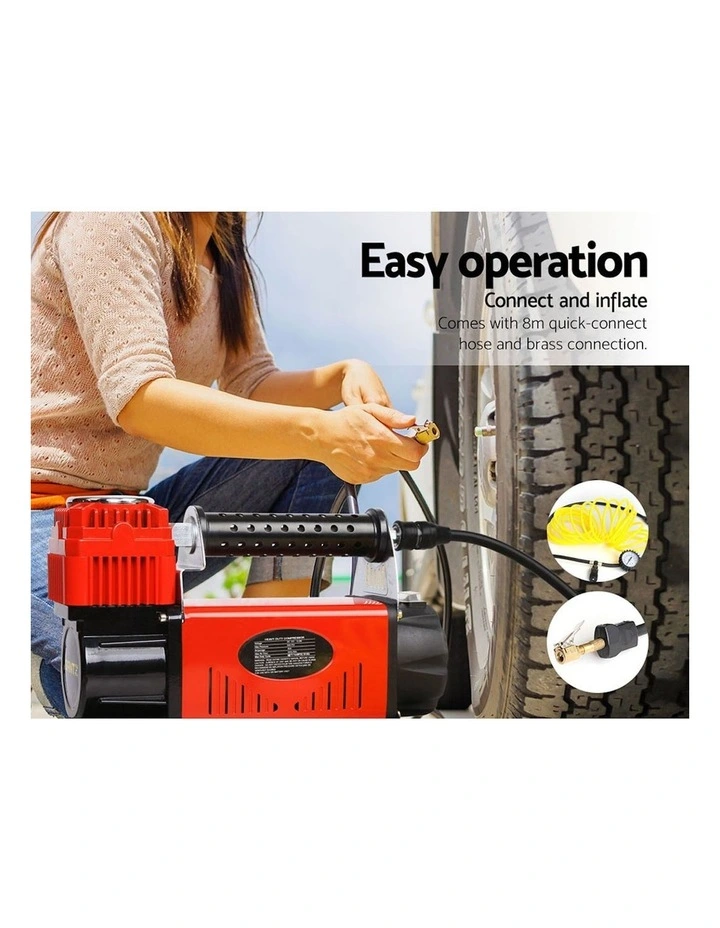 Portable Premium Air Compressor in Red image 4