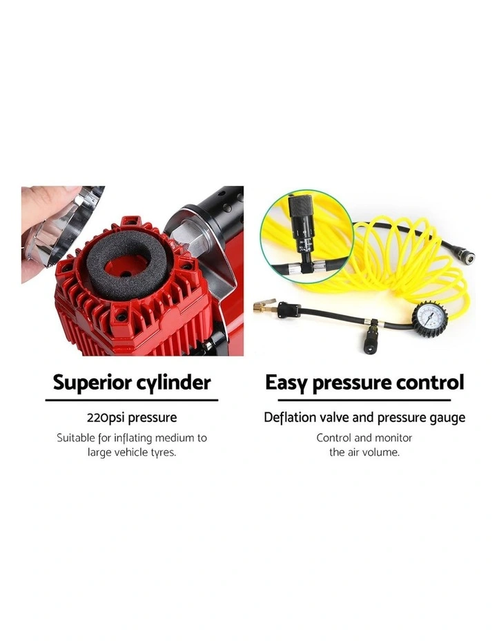 Portable Premium Air Compressor in Red image 5