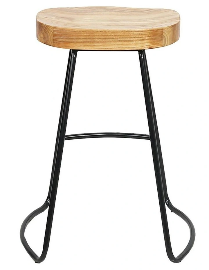 Bar Stools Tractor 4x Wooden Seat 65cm image 2