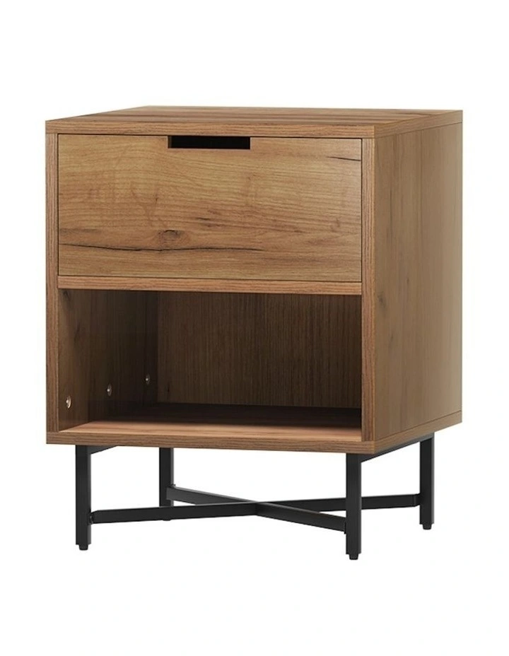 Kravu Bedside Table 1 Drawer with Shelf in Oak image 1