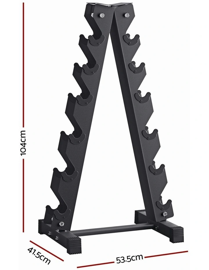 Dumbbells Rack 6 Tier Dumbbell Stand Home Gym Storage 200kg Capacity in Black. image 4