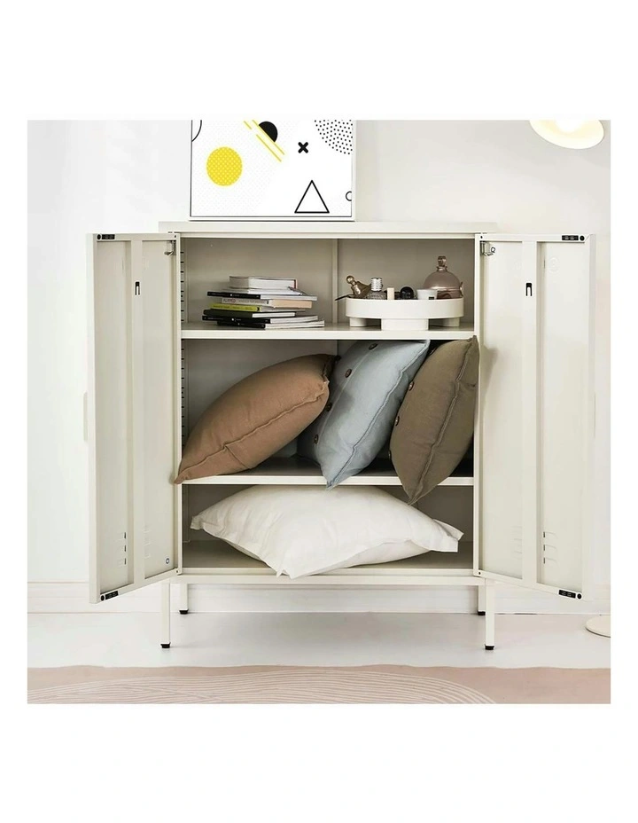 Artiss Buffet Sideboard Metal Cabinet White image 7