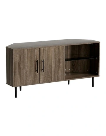 Corner Entertainment Unit TV Cabinet in Walnut 120cm