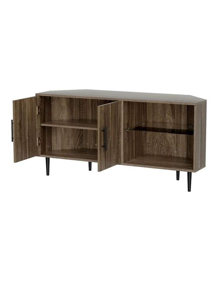 Artiss Corner Entertainment Unit TV In Walnut 120cm MYER