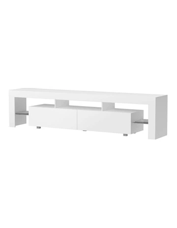 TV Cabinet Entertainment Unit Stand RGB LED 200cm in White