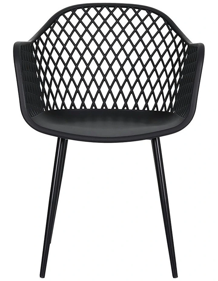 Outdoor Dining Chairs 4 Piece in Black image 2