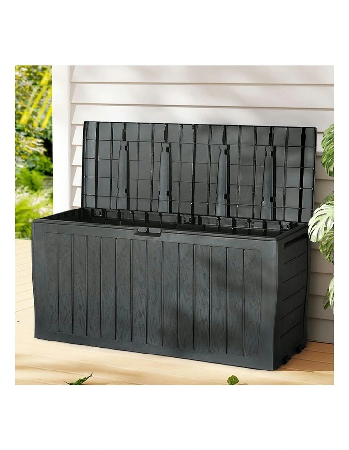 Gardeon Outdoor Storage Box 220L In Black MYER