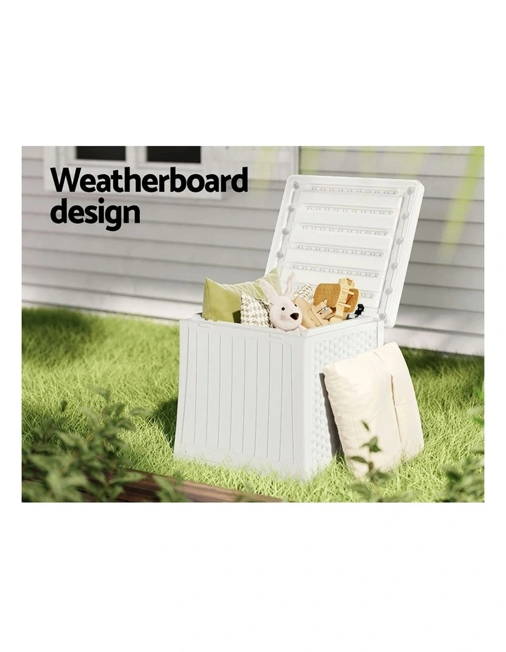 Gardeon Outdoor Storage Box 56L In White MYER